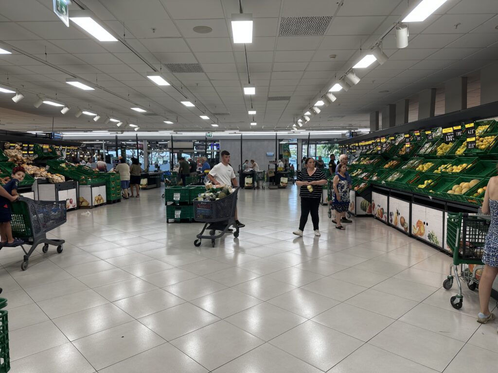 Mercadona v zimě